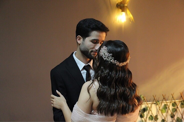 36 Beden pembe Renk Nişan elbisesi