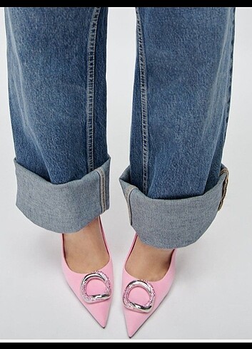 39 Beden pembe Renk Zara Stiletto Topuklu Ayakkabı 