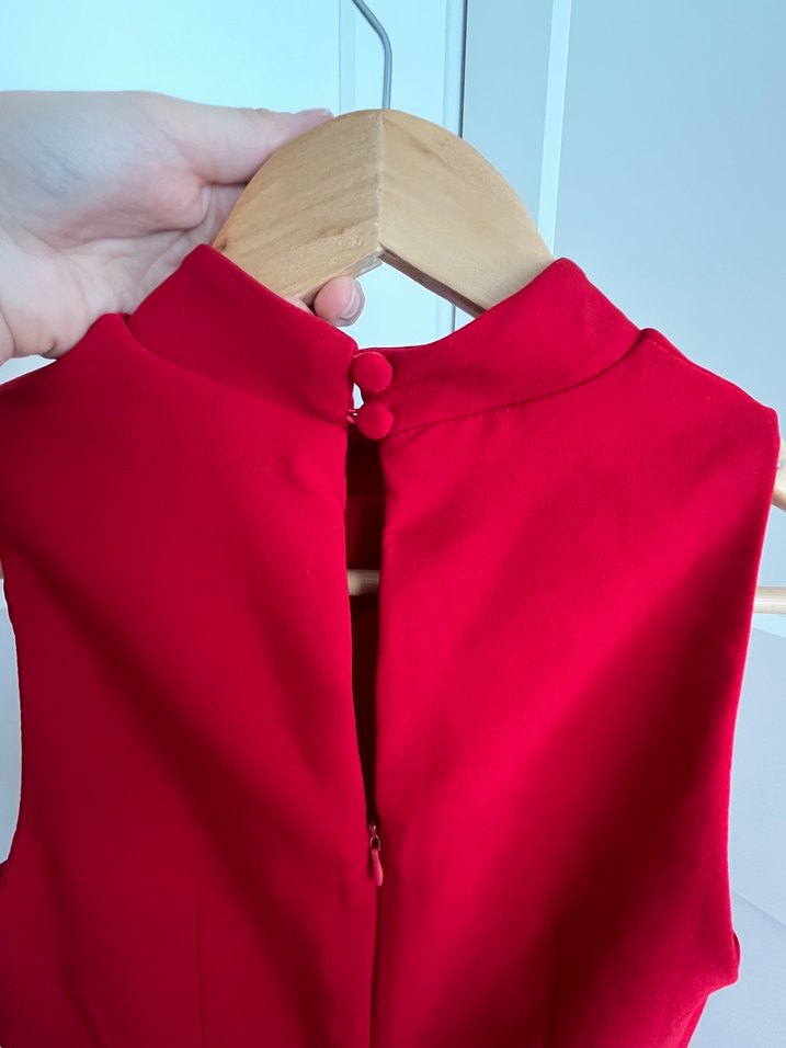 Kırmızı Tulum Elbise - Görsel 2