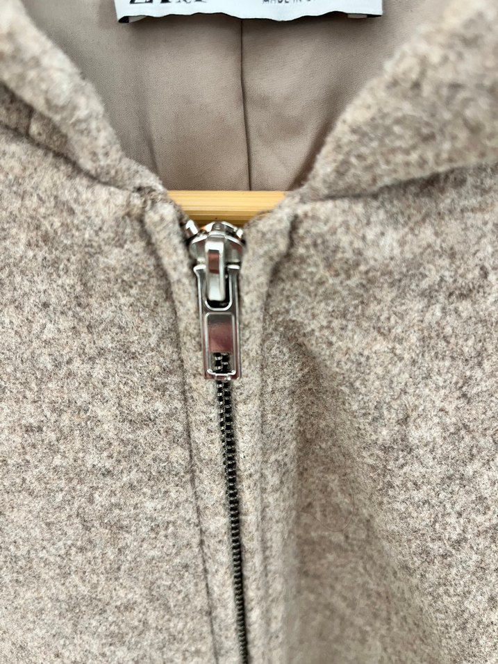 Bej Fermuarlı Sweatshirt - Görsel 3