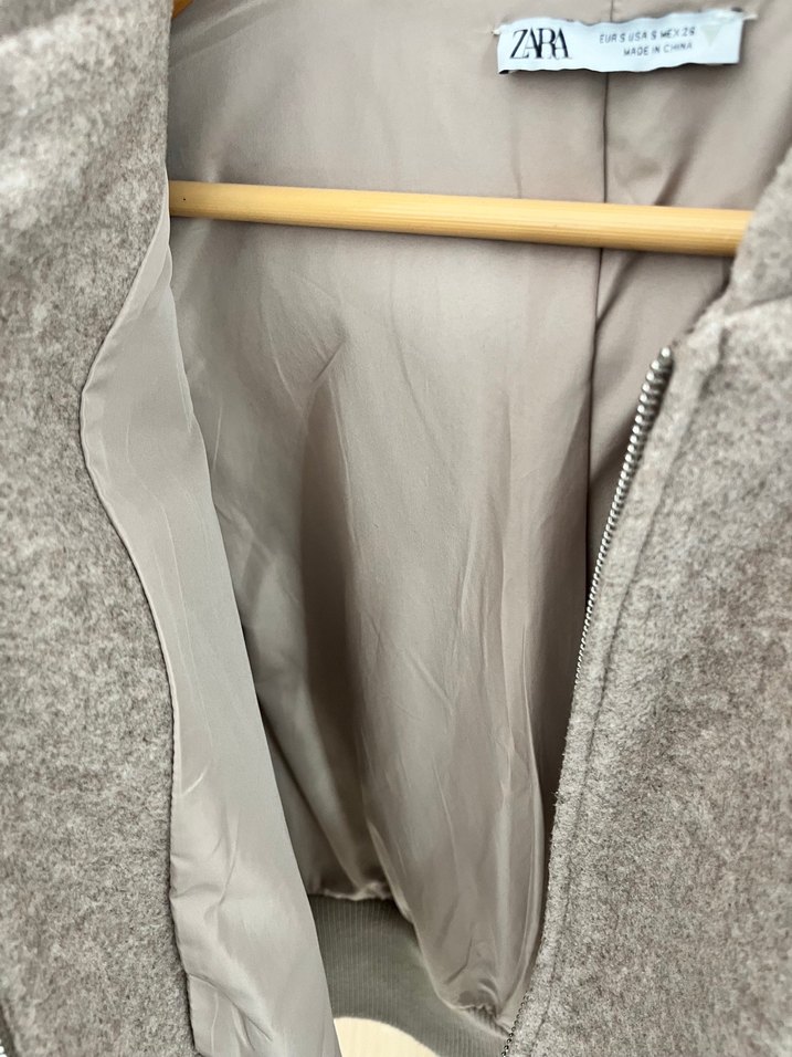 Bej Fermuarlı Sweatshirt - Görsel 4