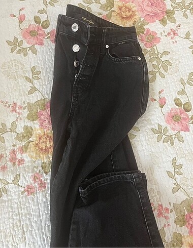 xs Beden gri Renk Mavi jean