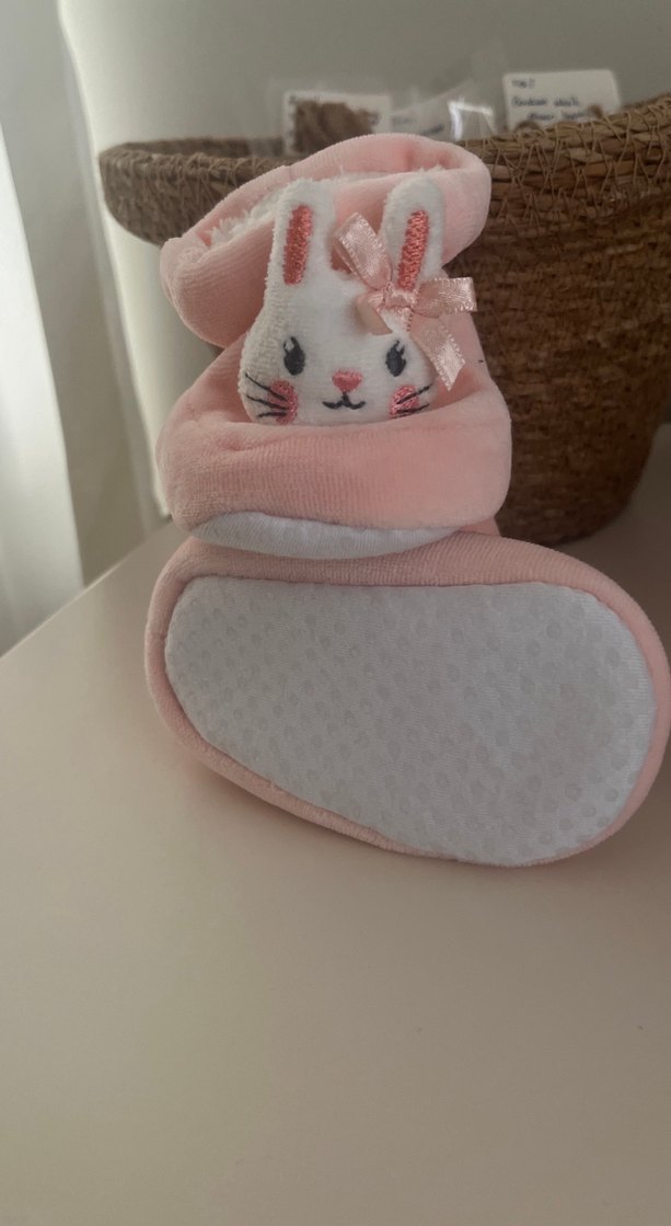 Waikiki Kız Bebek Pembe Kürklü Ev Patiği - Görsel 3