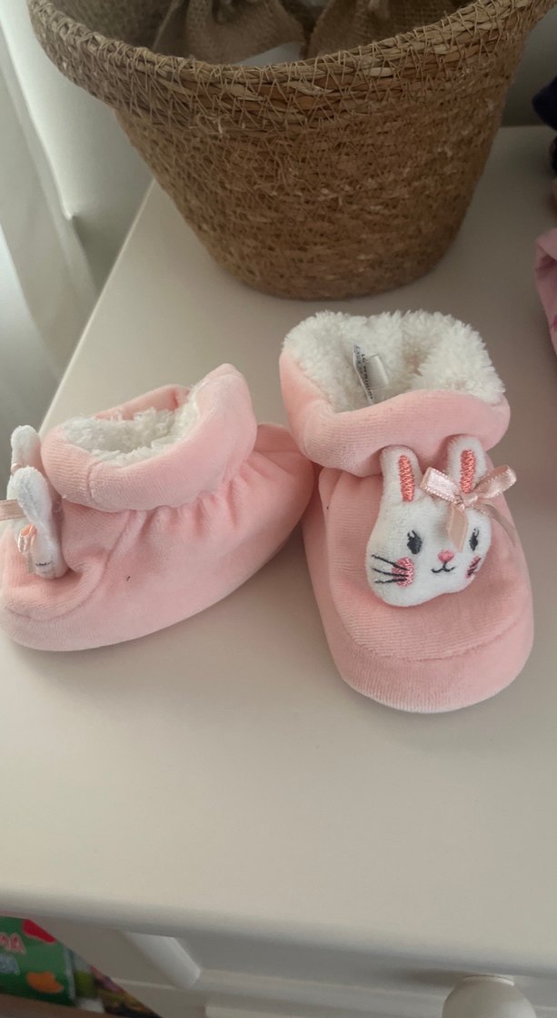 Waikiki Kız Bebek Pembe Kürklü Ev Patiği - Görsel 2