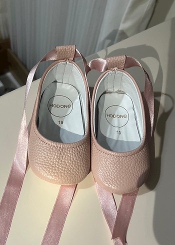 Kız bebek hakiki deri pembe babet - Görsel 2