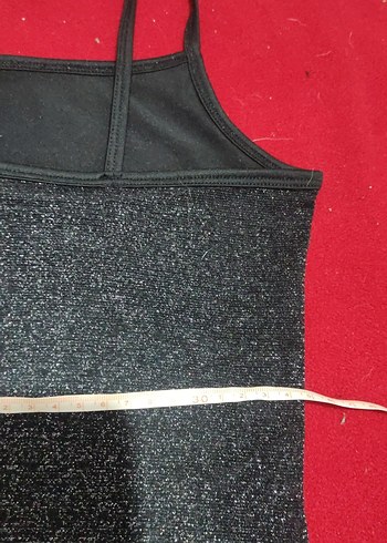 Siyah Parlak İnce Askılı Kadın Atlet - Görsel 5