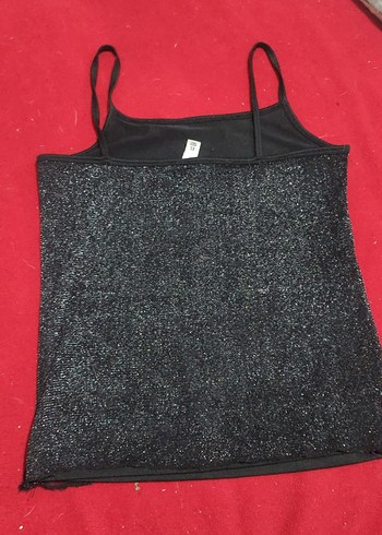 Siyah Parlak İnce Askılı Kadın Atlet - Görsel 4