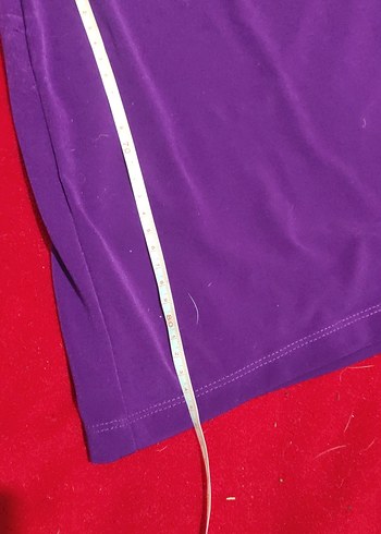 Mor Drapeli Mini Abiye Elbise - Görsel 2