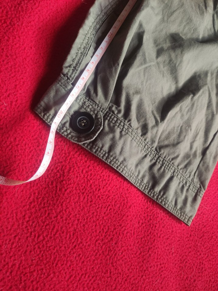 haki Rahat Kesim Kadın Keten Pantolon - Görsel 5