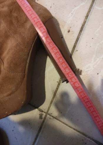 Kadın Kahverengi Süet Platform Topuklu Çizme - Görsel 3