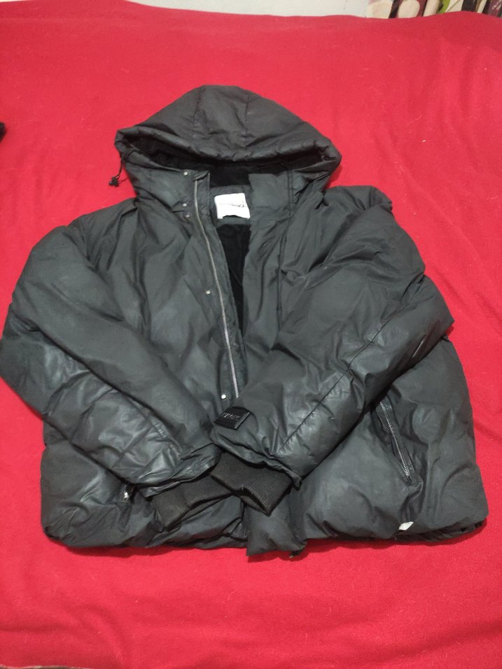 Siyah Fermuarlı Erkek Kışlık Street Wear Mont - Görsel 4