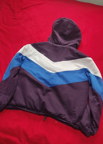 Kapüşonlu Renk Bloklu Kadın Kış Ceketi - Görsel 4