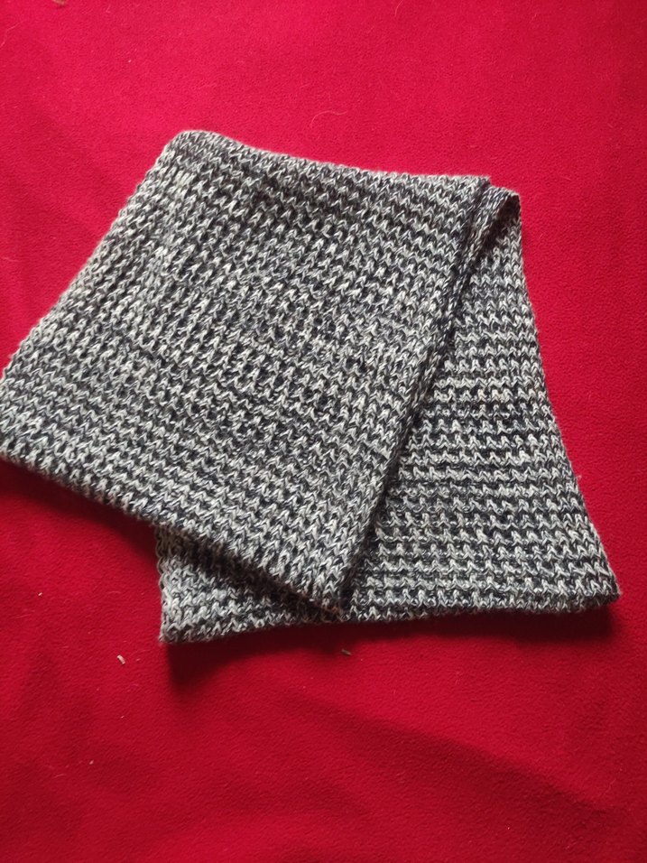 Gri Erkek Midi Boy Triko Atkı - Görsel 3