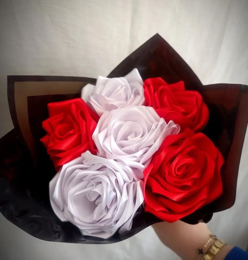 şık dekoratif yapay gül buketi - Görsel 2