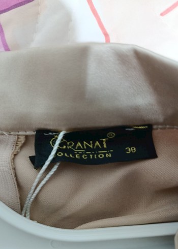 Uzun Bej Drapeli Kadın Abiye Elbise - Görsel 2