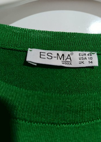 Yeşil Kadın Uzun Kollu Pamuklu Kazak - Görsel 2