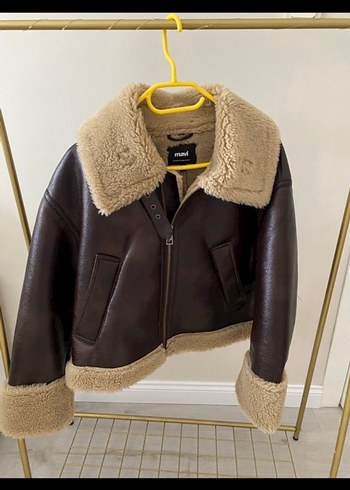 Kahverengi Kürklü Deri Kadın Ceket - Görsel 2