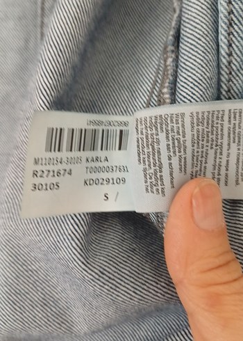 Düğmeli Mavi Kadın Denim Ceket - Görsel 2