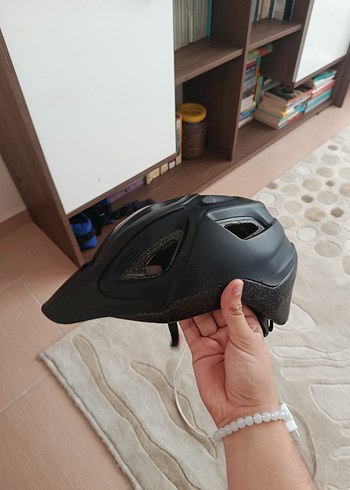 Siyah Rockrider Biker Kask Velcro L beden - Görsel 2