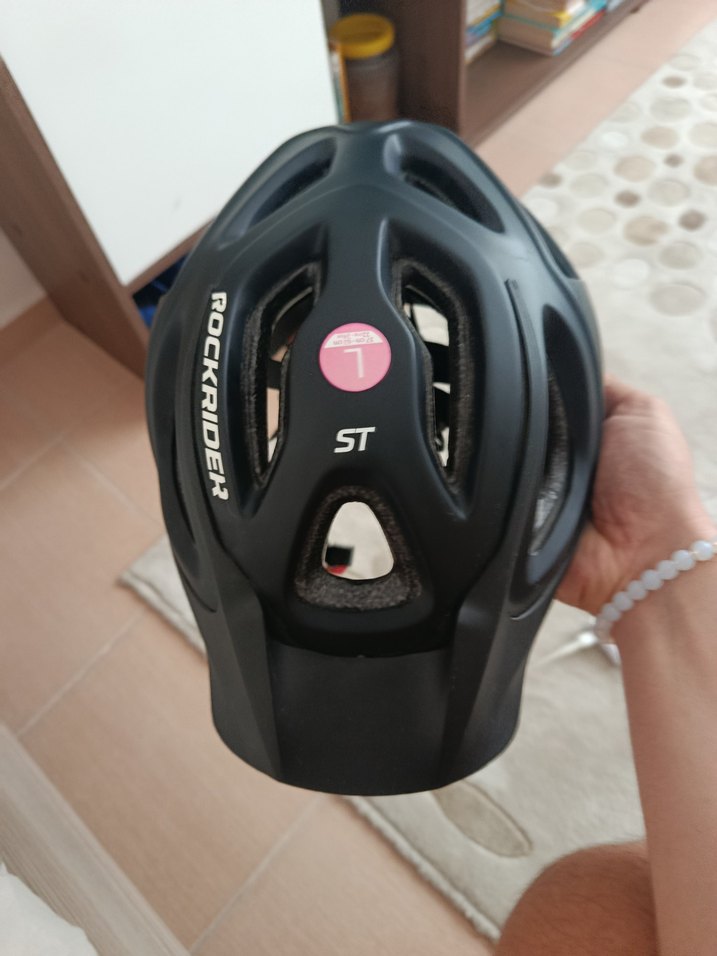 Siyah Rockrider Biker Kask Velcro L beden - Görsel 3