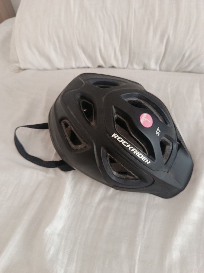 Siyah Rockrider Biker Kask Velcro L beden - Görsel 4