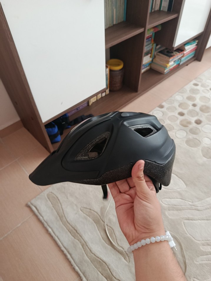 Siyah Rockrider Biker Kask Velcro L beden - Görsel 2