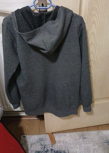 11-12 Yaş Beden erkek çocuk fermuarlı kapişonlu sweat