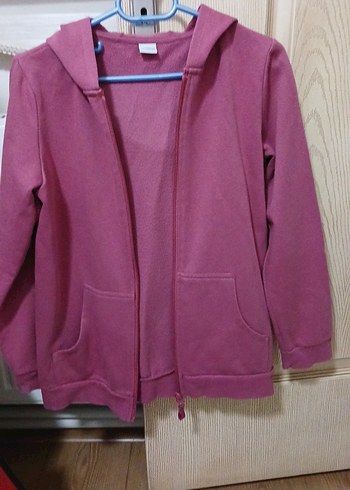 kız çocuk fermuarlı şapkalı sweat