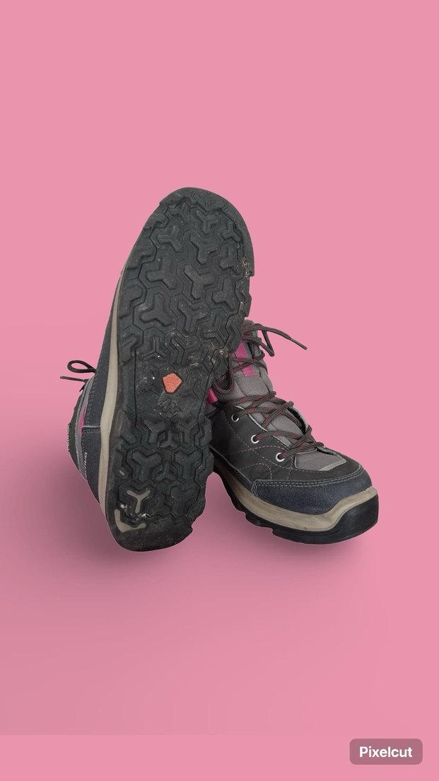 Quechua Kız Çocuk Gri-Pembe Velcro Detaylı Bot - Görsel 4