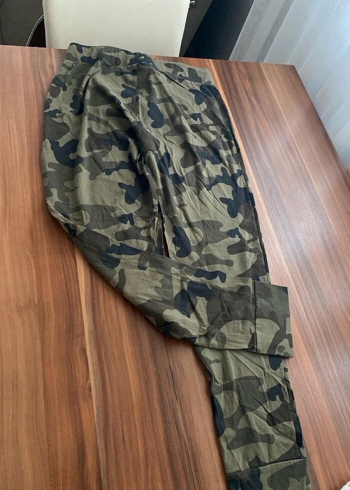 S beden Penye kamuflaj eşofman altı - Görsel 3