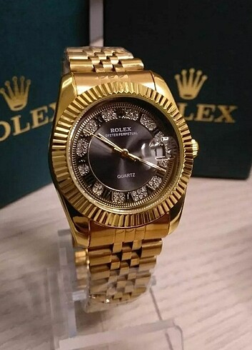 Kadınlara Özel Rolex benzeri saat kutulu pilli