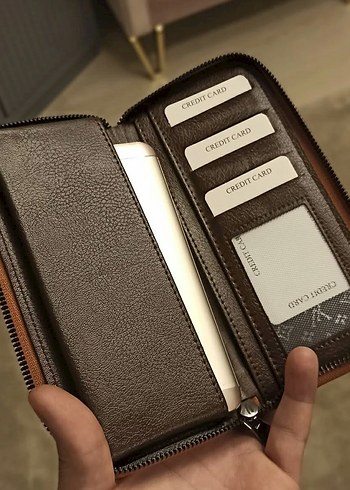 Beden Louis Vuitton Kahverengi Baskılı Deri Kadın Cüzdan