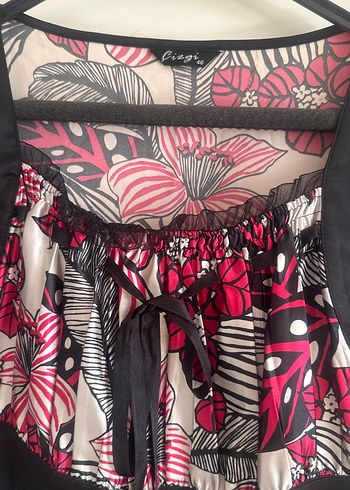 Pembe Desenli Bohem elbise - Görsel 3