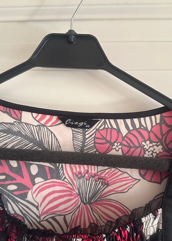 Pembe Desenli Bohem elbise - Görsel 4