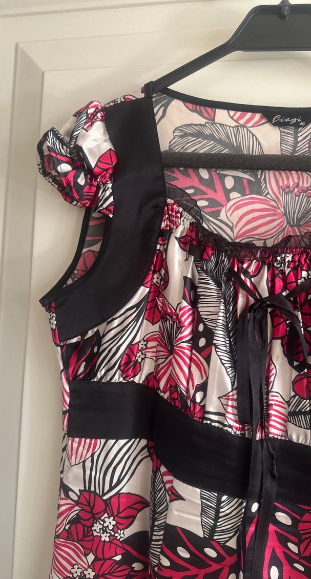 Pembe Desenli Bohem elbise - Görsel 2