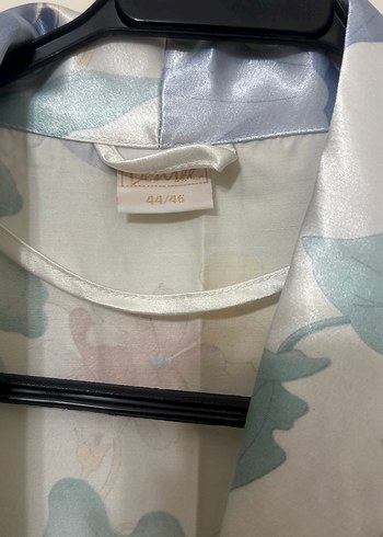 Uzun Bohem Bağcıklı saten Kadın Sabahlık - Görsel 3