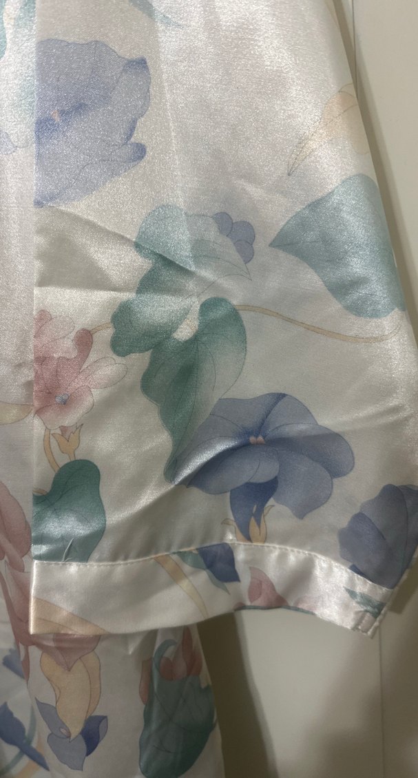 Uzun Bohem Bağcıklı saten Kadın Sabahlık - Görsel 4