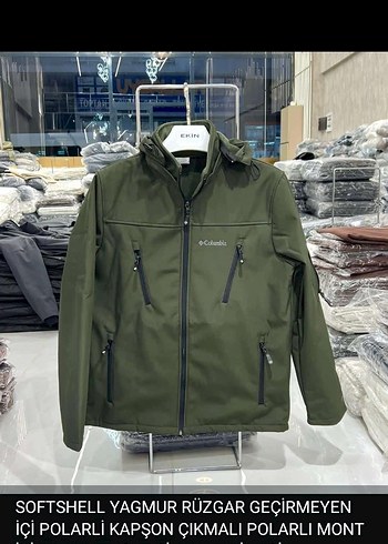 Columbia Haki Kamuflaj Softshell Mont