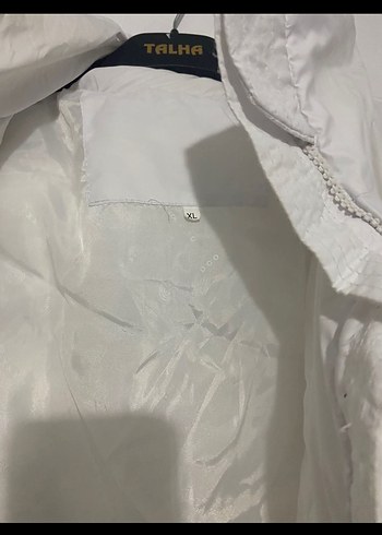 xl Beden Düğmeli Beyaz Kadın Günlük mont