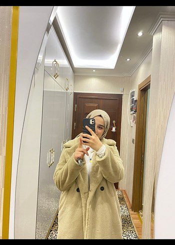 LC Waikiki Kürk Detaylı Camel Midi Kaban