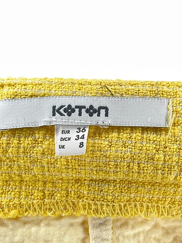 36 Beden sarı Renk Koton Mini Şort %70 İndirimli.