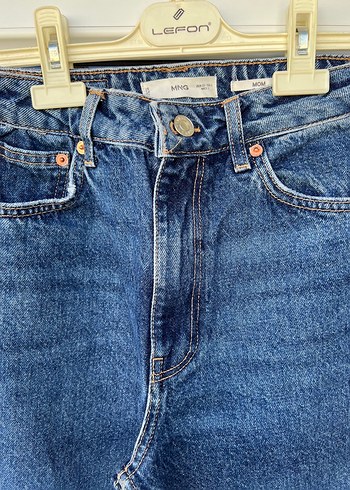 Mango koyu mavi mom jeans - Görsel 6