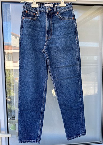 Mango koyu mavi mom jeans - Görsel 5