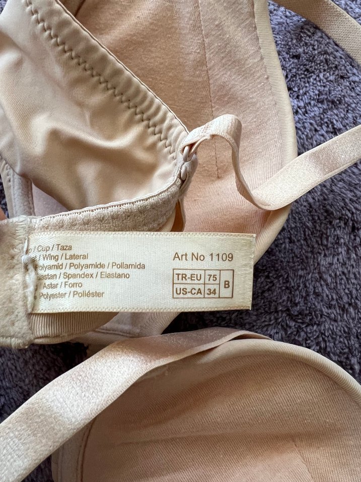 Hafif destekli push up ten rengi sütyen - Görsel 4