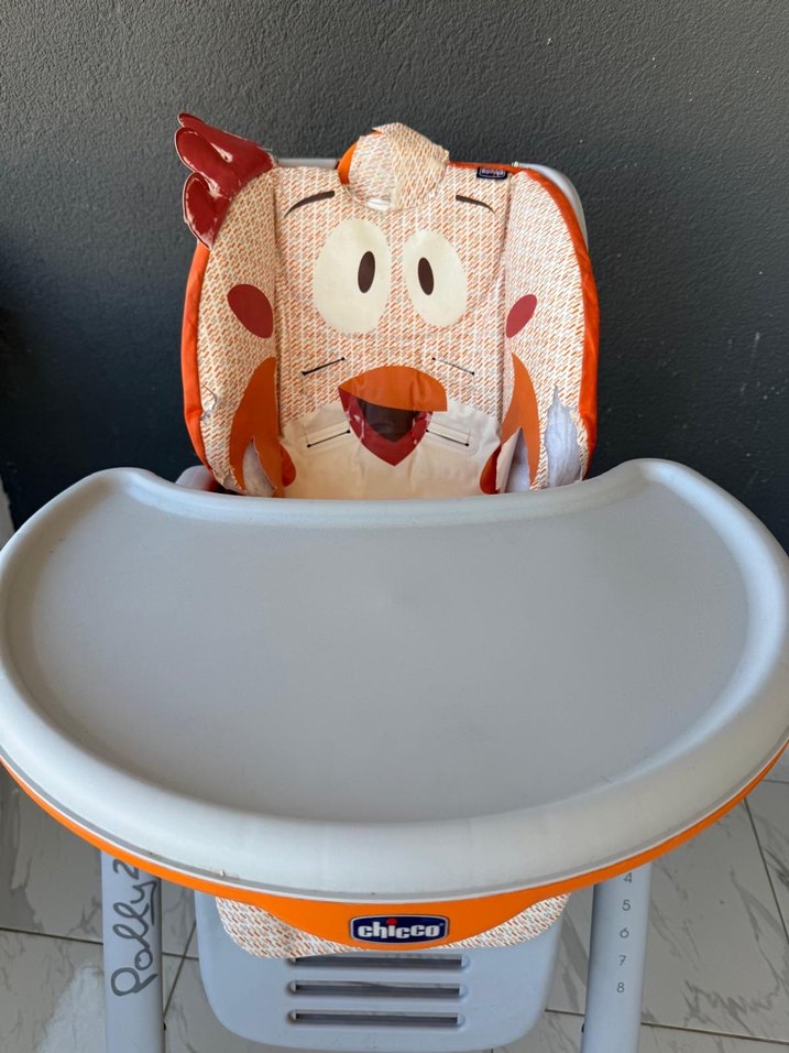 Turuncu ve Gri Bebek Mama Sandalyesi - Görsel 3