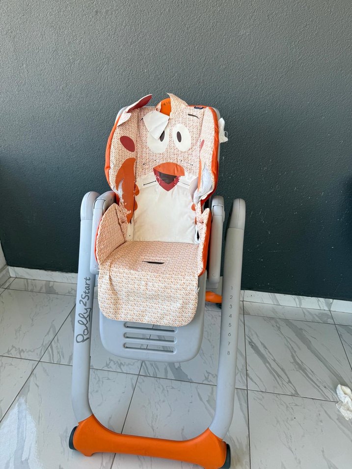 Turuncu ve Gri Bebek Mama Sandalyesi - Görsel 4