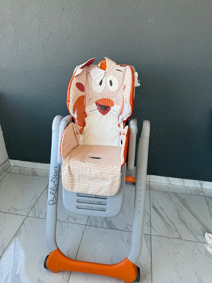 Turuncu ve Gri Bebek Mama Sandalyesi - Görsel 2