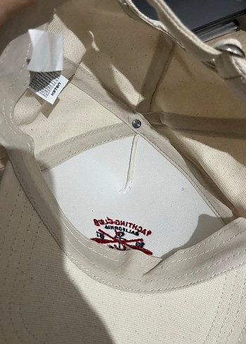 Beyaz Nakışlı Kadın Pamuk Şapka - Görsel 2