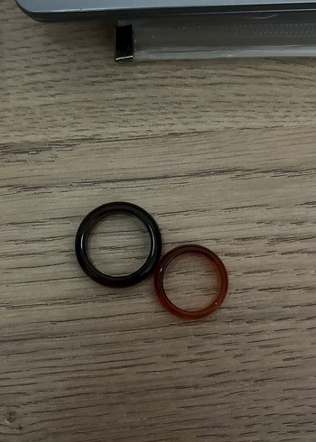 Boncuklu Kahverengi Kadın Yüzük Seti - Görsel 2