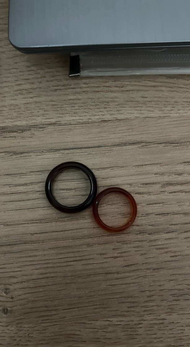 Boncuklu Kahverengi Kadın Yüzük Seti - Görsel 2